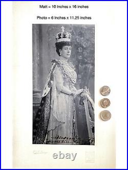 025 1902 Queen Alexandra Signed Large Format Coronation Photo Scarce