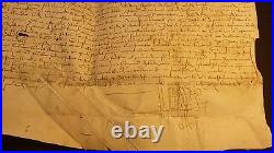 1488 Large Parchment TRANSFER OF LAND FIEF OF SACHE Signed TOURAINE BALZAC