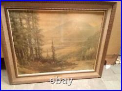 1965 Antique Framed Painting Signed By R. Wood