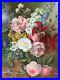 20 X 24 Gorgeous Botanical Original Antique Oil Painting In Canvas DETAILED