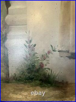 36 Vintage Estate Girl Original Antique Oil Painting William Adolph Bouguereau