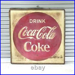 60s Vintage Coca-Cola Large Sign Plate Oversized Rare Item Collectibles