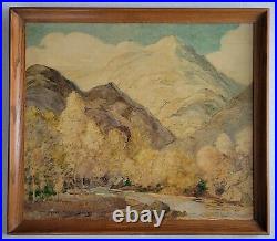 Alfred James Dewey Antique Early California Landscape Old Oil Painting Signed
