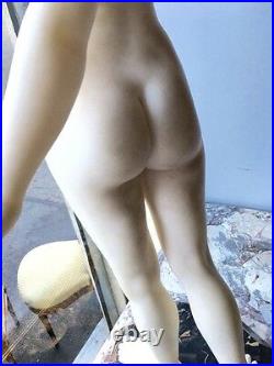 Amazing Antique Carrara Marble Young Woman Signed Wear Alonzo Large