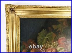 Antique 1867 Signed Léon Rousseau Oil Painting on Canvas