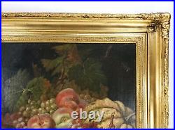 Antique 1867 Signed Léon Rousseau Oil Painting on Canvas