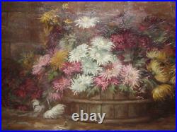 Antique 19th C Continental School Impressionist frame Initial K A M dated 1889