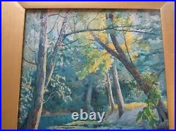 Antique 19th Century Painting By Fournerie Impressionist 1890's Landscape Signed