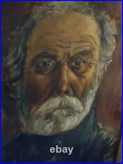 Antique 20s Original Portrait Painting of a Man Signed & Dated Framed OOAK