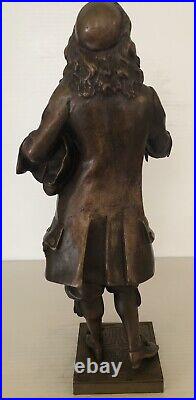 Antique Bronze Sculpture of MOLIERE signed by LEON PILET (French 1836 1916)