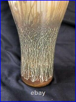 Antique DAUM style very large signed glass vase 17