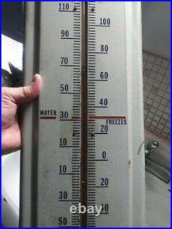 Antique Enamel Prestone Antifreeze Large Thermometer Collector Quality