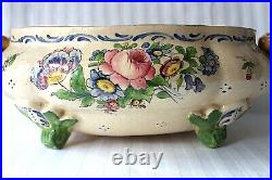 Antique French Veuve Perrin Marseille faience large tureen 18th century, signed