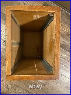 Antique GLOBE WERNICKE large CARD INDEX wood FILE BOX Ord Dept US ARMY dovetail