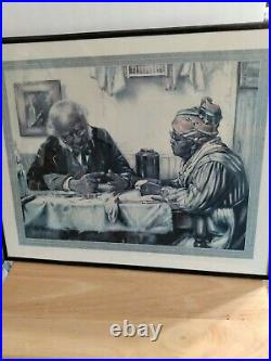 Antique Harry Roseland Lithograph Print from Collection of Thomas Cathey signed