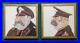 Antique Imperial Russian Signed Watercolours of a General & Large Moustache