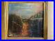 Antique Landscape With Path Scene Oil Painting Signed And Framed