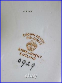 Antique Large Crown Devon Dogs Vase Signed R. Hinton Circa 1900
