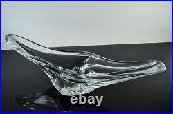 Antique Large Cup Oblong A Fruit Crystal Blown Daum France Signed L/23 5/8in