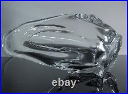 Antique Large Cup Oblong A Fruit Crystal Blown Daum France Signed L/23 5/8in