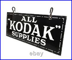 Antique Large Enamel Kodak Advertising Shop Sign by Cooper Bond of London c. 1925