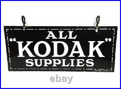 Antique Large Enamel Kodak Advertising Shop Sign by Cooper Bond of London c. 1925
