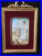 Antique Large Miniature Painting Beautiful Gilt Bronze Frame Signed Late 19th C