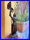 Antique Large Victorian Bronze Figure Joan Of Arc Statue Signed Chauvin 19th