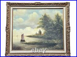 Antique Oil Painting Original Tallinn Towers Estonia 1800s Signed H. Bokman