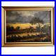 Antique Oil Painting on Canvas Signed S. Dorion Oil Rig Tug