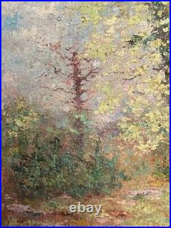 Antique Painting Oil On Canvas Henri Landelle Landscape Frame Impressionist Sign