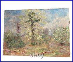 Antique Painting Oil On Canvas Henri Landelle Landscape Frame Impressionist Sign