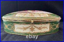 Antique Sevres Chateau De Tulleries French Large Jewelry Box Signed