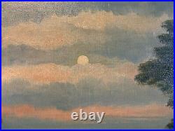 Antique Walter or William Engelhardt Signed Mountain Landscape Oil Painting
