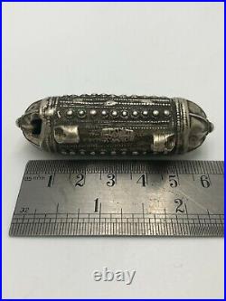 Antique YEMENITE YEMAN LARGE SIGNED SILVER AMULET SPECTACULAR FILIGREE WORK