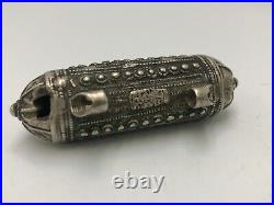 Antique YEMENITE YEMAN LARGE SIGNED SILVER AMULET SPECTACULAR FILIGREE WORK