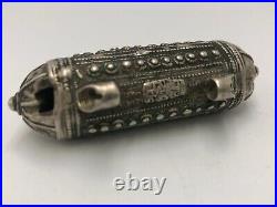 Antique YEMENITE YEMAN LARGE SIGNED SILVER AMULET SPECTACULAR FILIGREE WORK