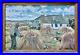 Antique oil painting on canvas Anders Carl Hune (1894-1968) Harvest scenery