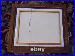Antique signed oil painting 20 x 24 EASTLAKE frame lady daughter swan scene yes