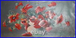 Antique still life with Flowers oil painting signed