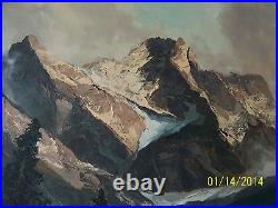 Arno LemkeListed Artist Original Oil On Canvas Majestic Landscape Painting
