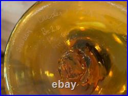 Beautiful Signed Large Yellow Gold Steuben Antique Vase With Free Shipping