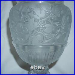 Beautiful Vintage Lalique Crystal Versailles Lrg Vase Glass Urn 14 Tall France