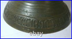 Bell Imperial Russia Novgorod 1890 Copper Signed