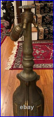 Bradley and Hubbard Iron Lamp Base Large, Signed, and Ornate c1900's VGC