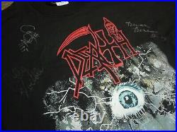 Death Symbolic Vintage Signed Shirt By Members. Chuck Schuldiner Cannibal Corpse