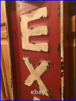 EXIT WAY OUT Large 32 Metal Red Arrow Theater Man Cave Garage Vintage Look