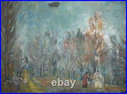 European Art, Antique Oil Painting, Forest Landscape