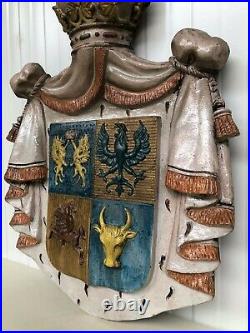 Exceptional Large Terracotta Coat of Arms / Clay Family Weapon