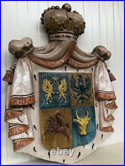 Exceptional Large Terracotta Coat of Arms / Clay Family Weapon